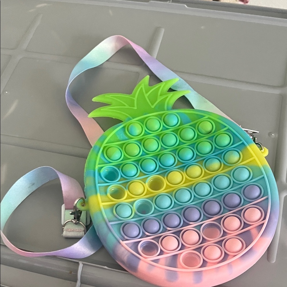 Colorful Pineapple Pop It Crossbody Bag